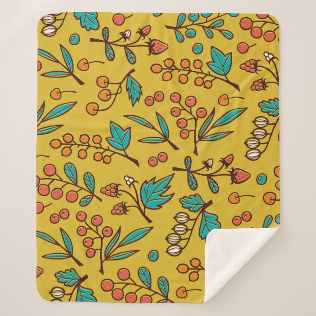 Äste, nahtlose Natur. Sherpadecke (Vorderseite)