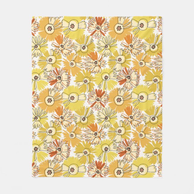 Aster Bloom Fleece Blanket (Vorderseite)