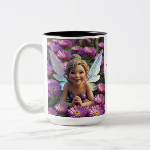 Aster Blume Fairy Zweifarbige Tasse