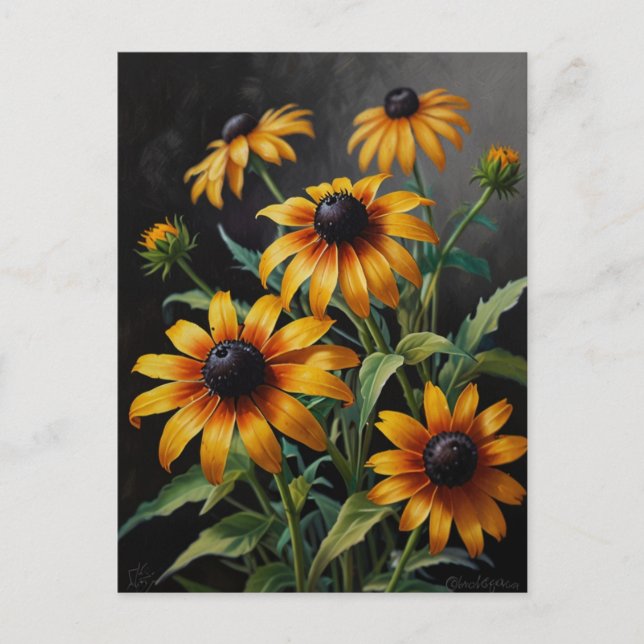 Aster-Blume Postkarte (Vorderseite)