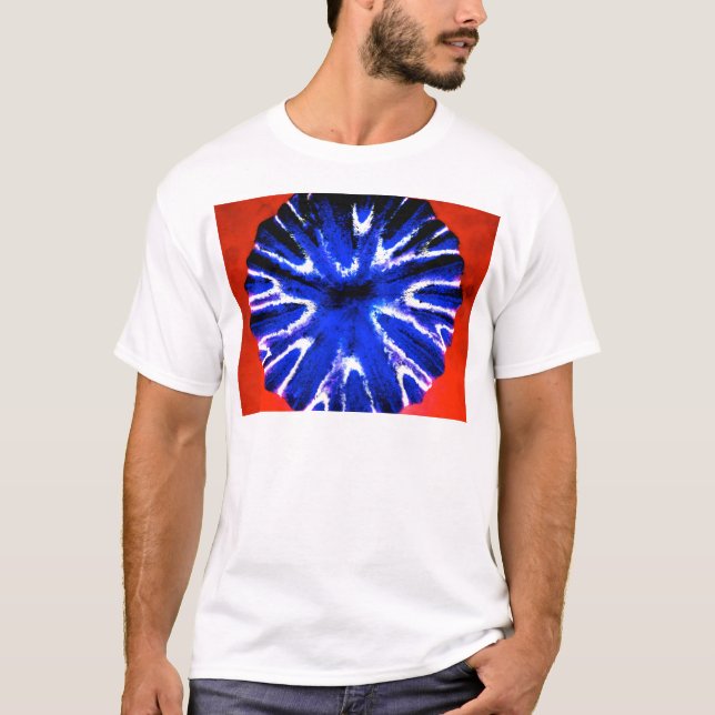 Aster-Blumen-Kunst T-Shirt (Vorderseite)