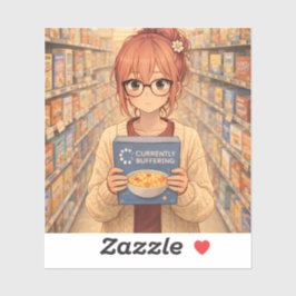 Aster™ Currently Buffering Custom-Cut Vinyl Sticke Aufkleber