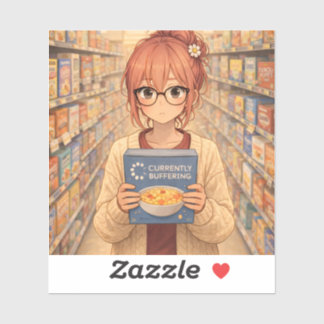 Aster™ Currently Buffering Custom-Cut Vinyl Sticke Aufkleber