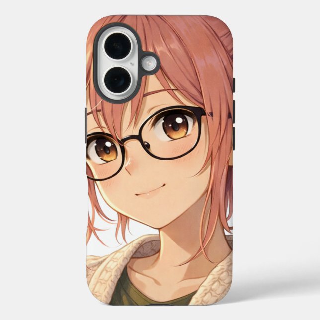 Aster™ Cute Aesthetic Girl iPhone 16 Case Cozy Vib (Rückseite)