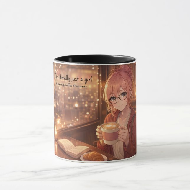 Aster™ I'm Just a Girl Coffee Mug Cute Aesthetic Tasse (Zentrum)