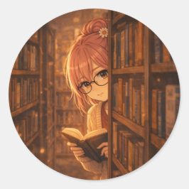 Aster™ In My Reading Era Round Sticker Cute Aesthe