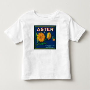 Aster-Marken-Zitrusfrucht-Kisten-Aufkleber Kleinkind T-shirt