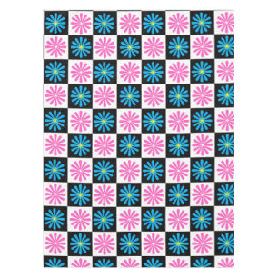 Aster Pink Blue Floral Abstrakt Tischdecke
