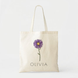 ASTER September Birth Blume Individuelle Name Tragetasche