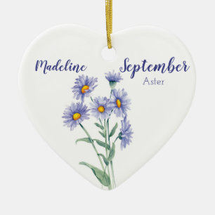 Aster September Blume Keramik Ornament