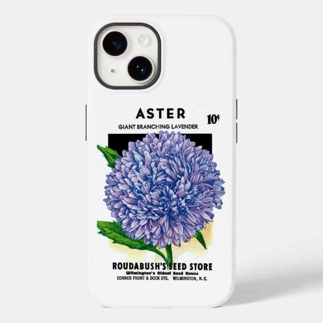 Aster Vintage Samenpacket Hülle Case-Mate iPhone H (Rückseite)