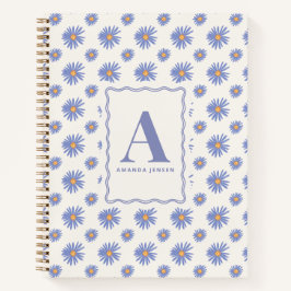 Aster Wildblumen Blumen Personalisiert  Notizbuch
