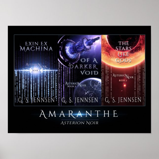 Asterion Noir Cover Collage (16x12) Poster (Vorne)