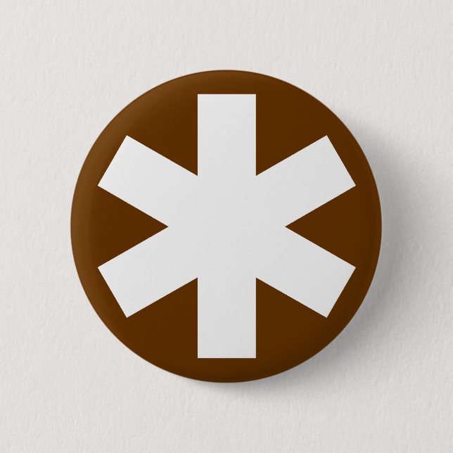 Asterisk - Brown Button (Vorderseite)