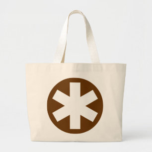 Asterisk - Brown Jumbo Stoffbeutel