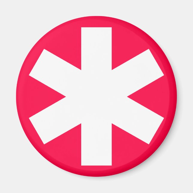 Asterisk - Crimson Red Magnet (Vorne)