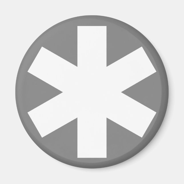Asterisk - Grau Magnet (Vorne)