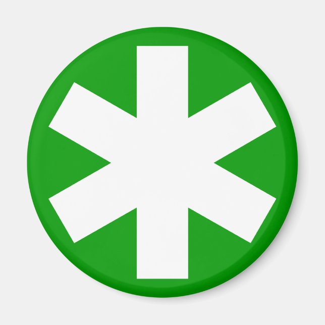 Asterisk - grün magnet (Vorne)