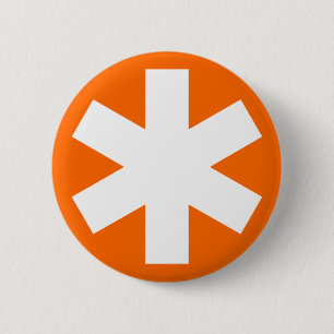 Asterisk - Orange Button