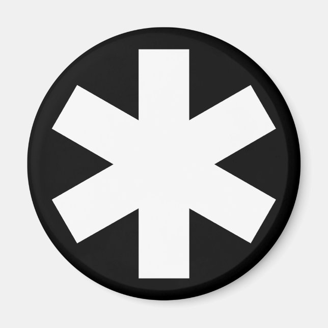 Asterisk - Schwarz Magnet (Vorne)