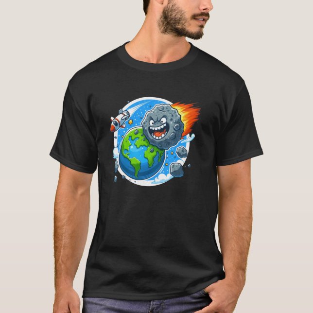 Asteroid 2032 Weltraum-Meteor T-Shirt (Vorderseite)