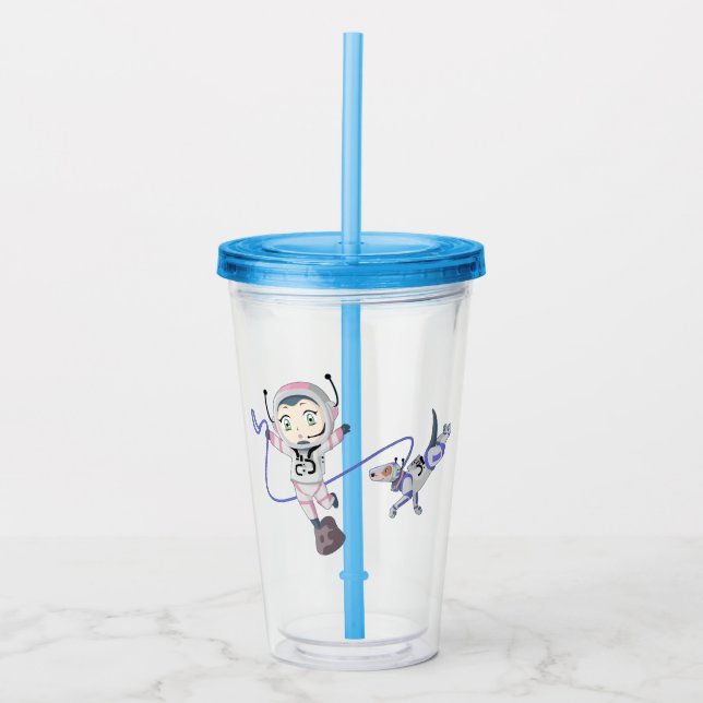 Asteroid Girl Acryltrinkbecher (Vorderseite)