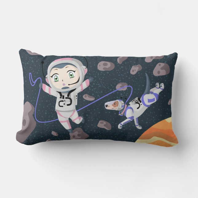 Asteroid Girl Lendenkissen (Vorderseite)