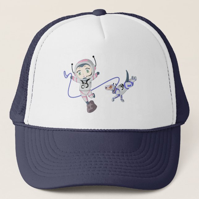 Asteroid Girl Truckerkappe (Vorderseite)