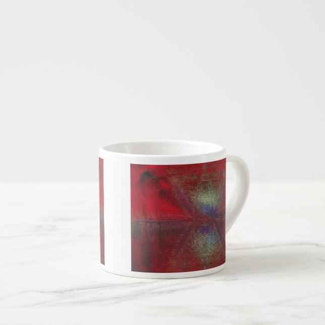Asteroid Strike Digital Abstrakt Espressotasse (Vorderseite Rechts)