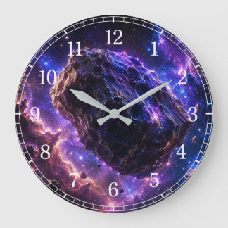 Asteroid Wall Clock — Space-Inspired Design Große Wanduhr