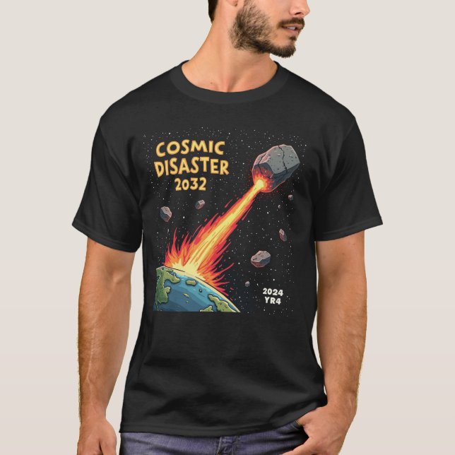 Asteroiden Auswirkungen Kosmischer Desaster 2032 T-Shirt (Vorderseite)