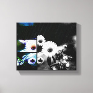 Asters Aglow Art Collage Wrapped Canvas Prints Leinwanddruck