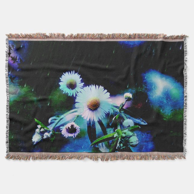 Asters Aglow Throw Blanket Decke (Vorderseite)