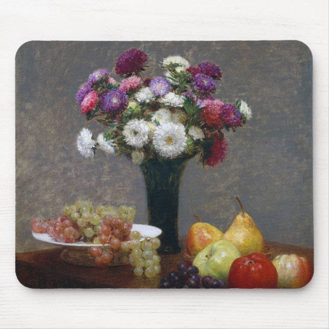Asters and Fruit, Henri Fantin-Latour Mousepad (Vorne)