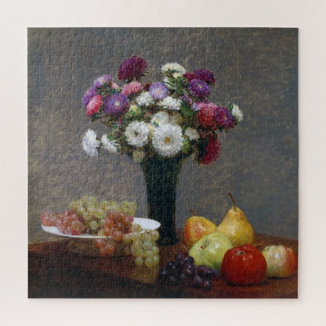 Asters and Fruit, Henri Fantin-Latour Puzzle (Vertikal)