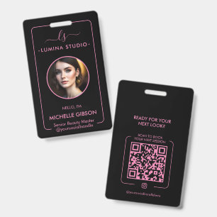 Ästhetik Beauty Professional Pink Schwarze ID Name Ausweis
