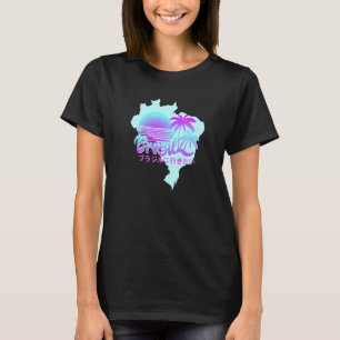 Ästhetik Brasilien Vaporwave Style Brasilianische  T-Shirt