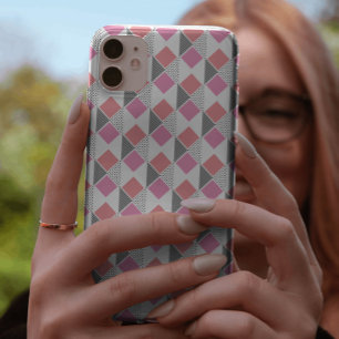 Ästhetik des rosa und schwarzen Dreiecksmusters Case-Mate iPhone Hülle