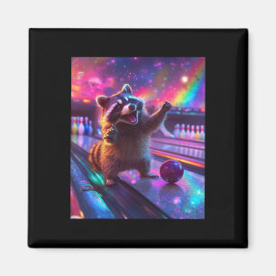 Ästhetik Fantasycore Raccoon Bowling Funny Magnet