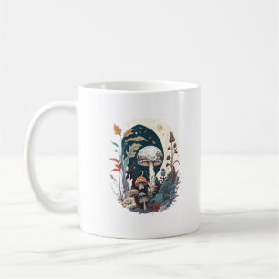Ästhetik Goblincore und Cottagecore Pilz Botanik Kaffeetasse