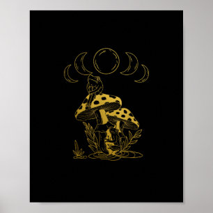 Ästhetik Goblincore und Cottagecore Pilz Crea Poster