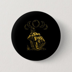 Ästhetik Goblincore und Cottagecore Pilz-Kreativ Button
