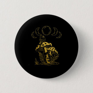 Ästhetik Goblincore und Cottagecore Pilz-Kreativ Button