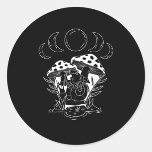 Ästhetik Goblincore und Cottagecore Pilz Kunst Runder Aufkleber
