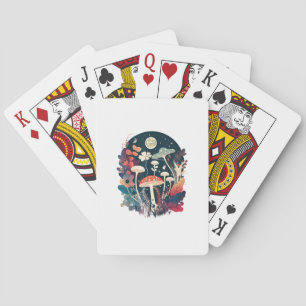Ästhetik Goblincore und Cottagecore Pilz Laune Spielkarten