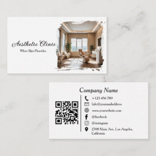 Ästhetik-Klinik Modernes QR-Code-Foto Visitenkarte