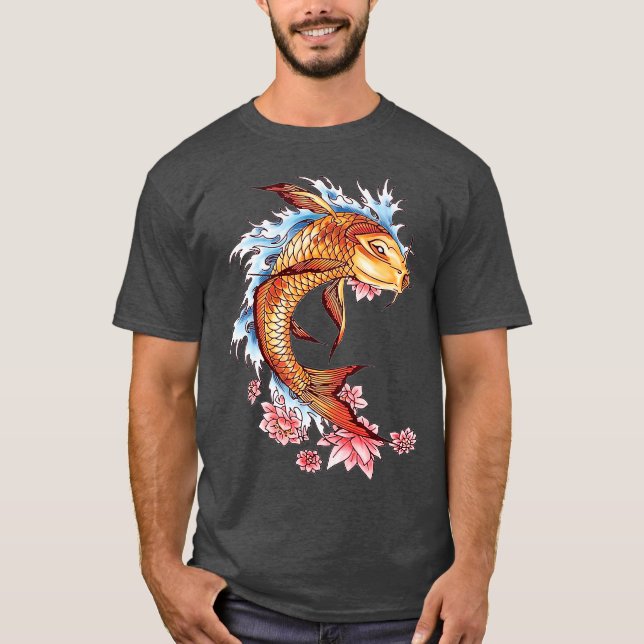 Ästhetik Koi Fish Goldfish T-Shirt (Vorderseite)