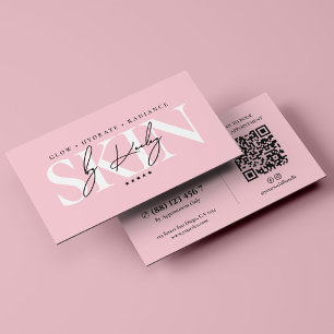 Ästhetik Med Spa Hauttherapeutin Pastellrosa Visitenkarte
