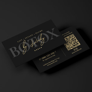 Ästhetik MedSpa Botox-Injektor Black Signature Visitenkarte