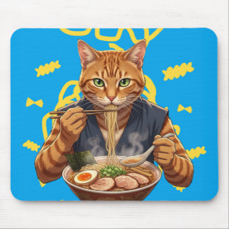 Ästhetik-Ramen-Katze – Japanische Pop-Art-Gaming Mousepad